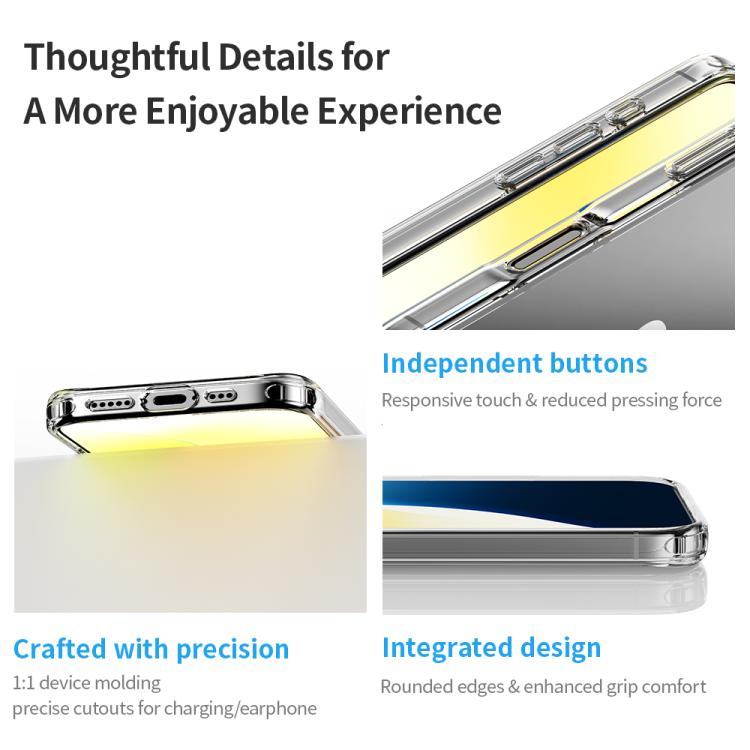 ROCK JingDun Series Clear Rotating MagSafe Holder PC Hybrid TPU Phone Case