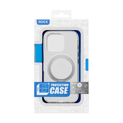 ROCK JingDun Series Clear Rotating MagSafe Holder PC Hybrid TPU Phone Case