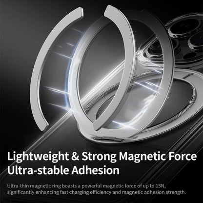 ROCK JingDun Series Clear Rotating MagSafe Holder PC Hybrid TPU Phone Case