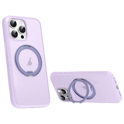 Solid Color 360 Degree Rotating Holder MagSafe Magnetic Phone Case