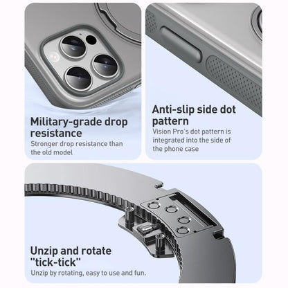 Solid Color 360 Degree Rotating Holder MagSafe Magnetic Phone Case