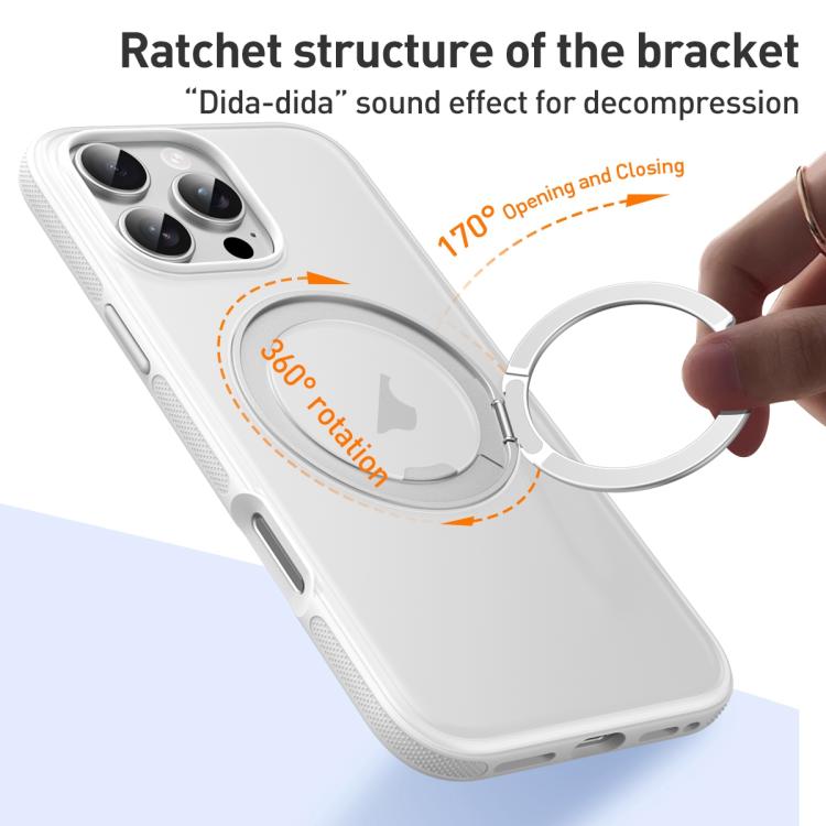 Solid Color 360 Degree Rotating Holder MagSafe Magnetic Phone Case