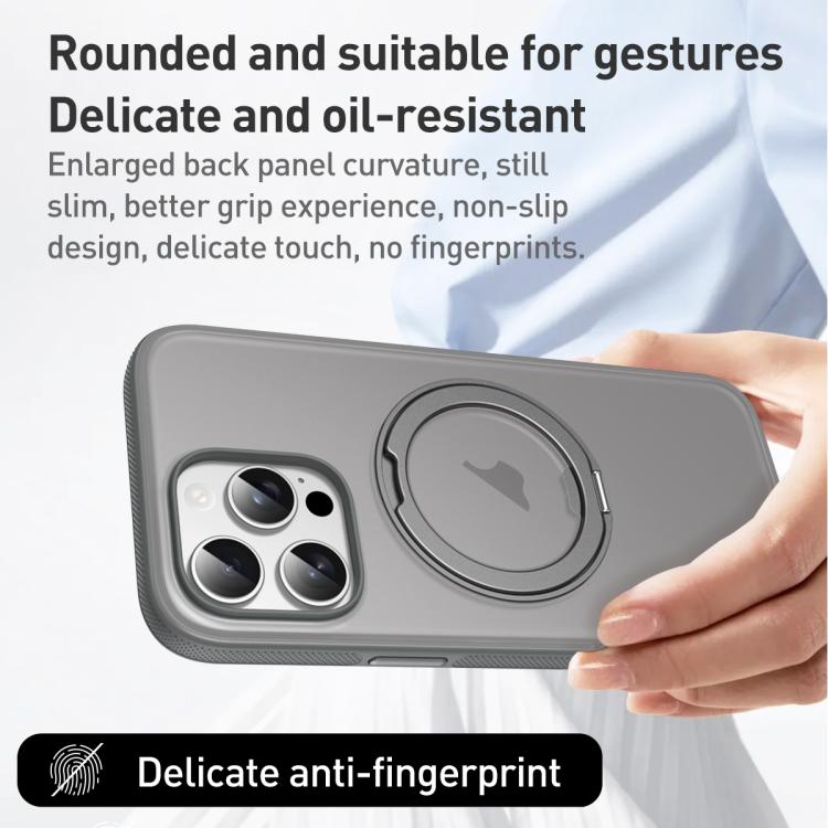 Solid Color 360 Degree Rotating Holder MagSafe Magnetic Phone Case