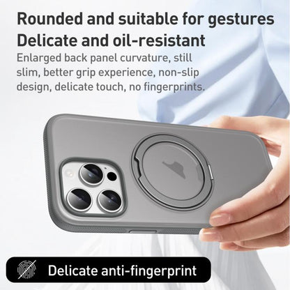 Solid Color 360 Degree Rotating Holder MagSafe Magnetic Phone Case