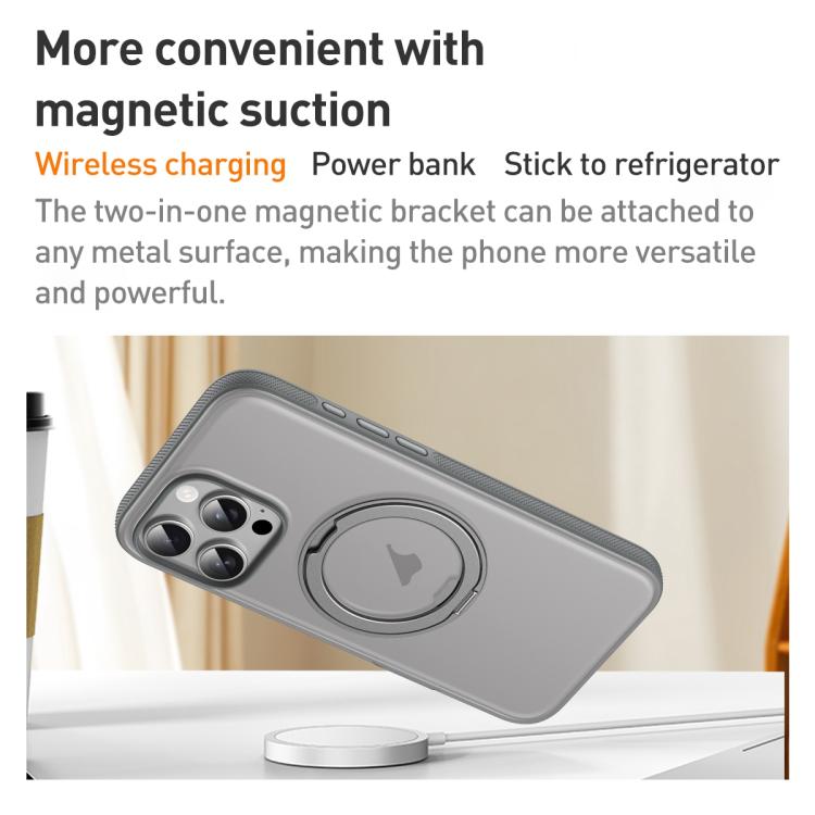 Solid Color 360 Degree Rotating Holder MagSafe Magnetic Phone Case