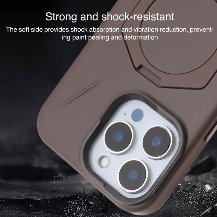Four-Corner Shockproof MagSafe Holder TPU Hybrid PC Phone Case