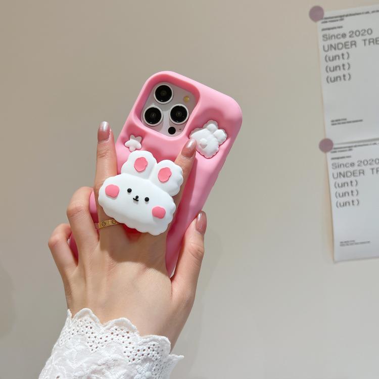 Cartoon Cute Rabbit Stand Phone Case