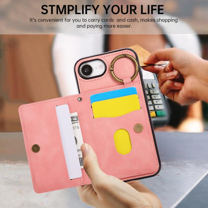 Car Magnetic Ring Buckle Card Bag Phone Case with Lanyard
