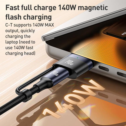 Yesido CA197 2 in 1 240W Type-C to Type-C and MagSafe 3 Magnetic Charging Data Cable, Length: 2m