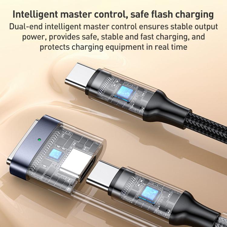 Yesido CA197 2 in 1 240W Type-C to Type-C and MagSafe 3 Magnetic Charging Data Cable, Length: 2m