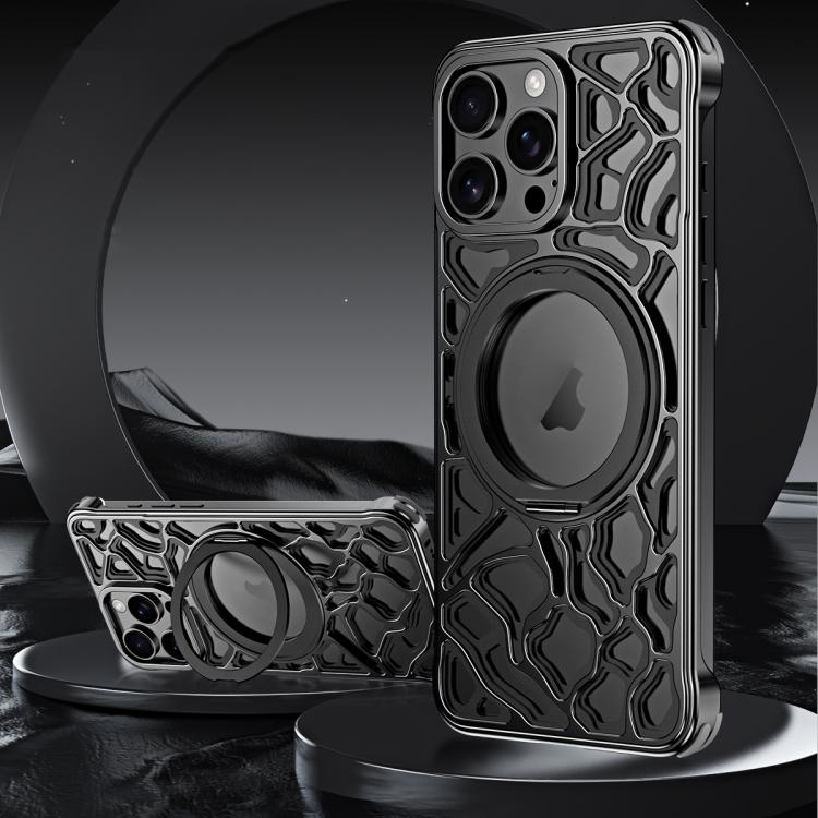 Yunyan Series Alloy Rotating Holder MagSafe Half Frame Phone Case
