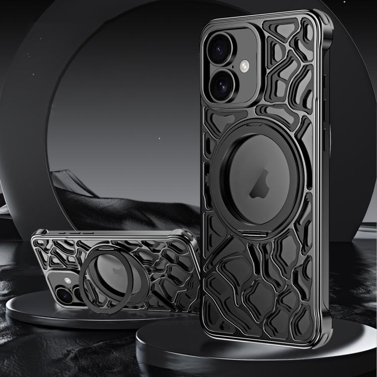 Yunyan Series Alloy Rotating Holder MagSafe Half Frame Phone Case