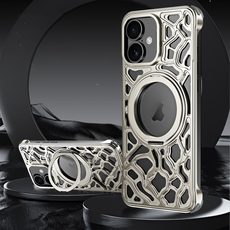 Yunyan Series Alloy Rotating Holder MagSafe Half Frame Phone Case
