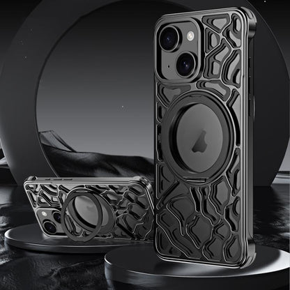 Yunyan Series Alloy Rotating Holder MagSafe Half Frame Phone Case