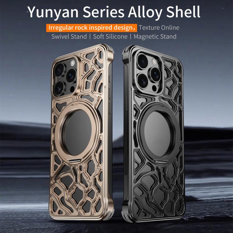 Yunyan Series Alloy Rotating Holder MagSafe Half Frame Phone Case