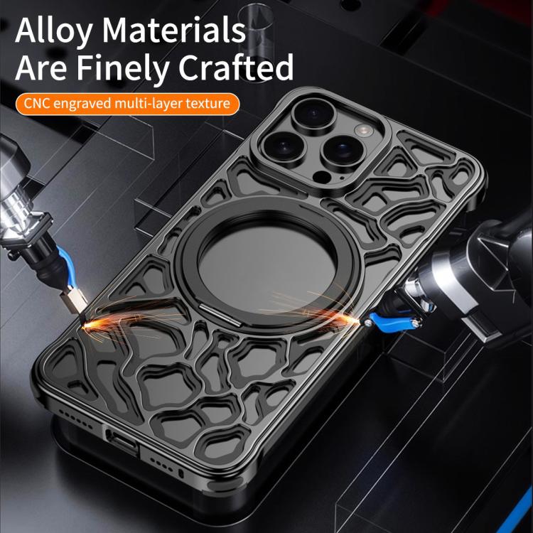 Yunyan Series Alloy Rotating Holder MagSafe Half Frame Phone Case