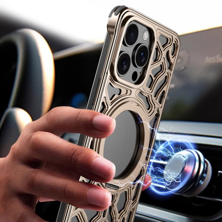 Yunyan Series Alloy Rotating Holder MagSafe Half Frame Phone Case
