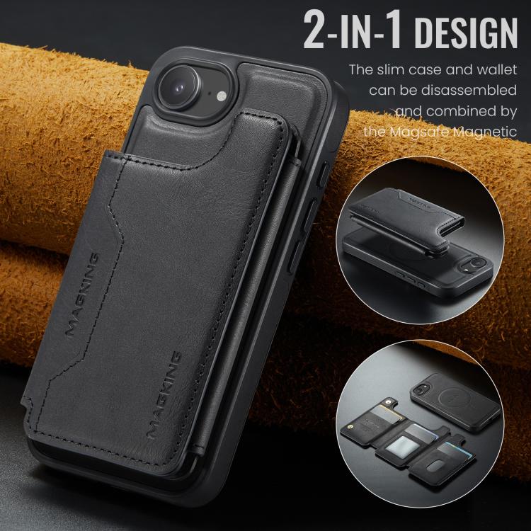 DG.MING MAGKING-K3 Series MagSafe RFID Card Bag Detachable Phone Case