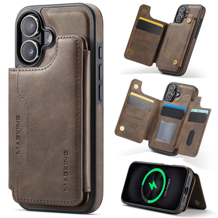 DG.MING MAGKING-K3 Series MagSafe RFID Card Bag Detachable Phone Case