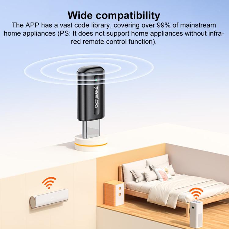 Yesido EC26C Type-C Mobile Phone Smart Remote Control Infrared Transmitter