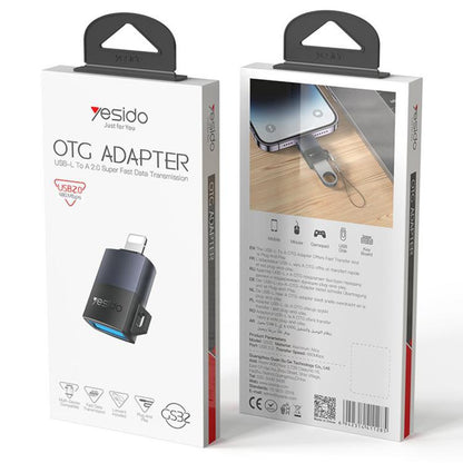 Yesido GS32 USB 2.0 Female to 8 Pin Male 480Mbps Charging Adapter