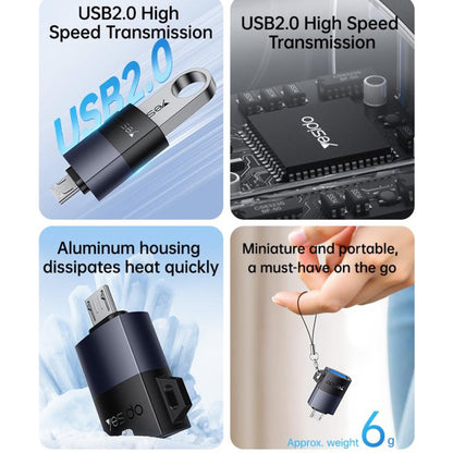 Yesido GS33 USB 2.0 Female to Micro USB Male 480Mbps Charging Adapter