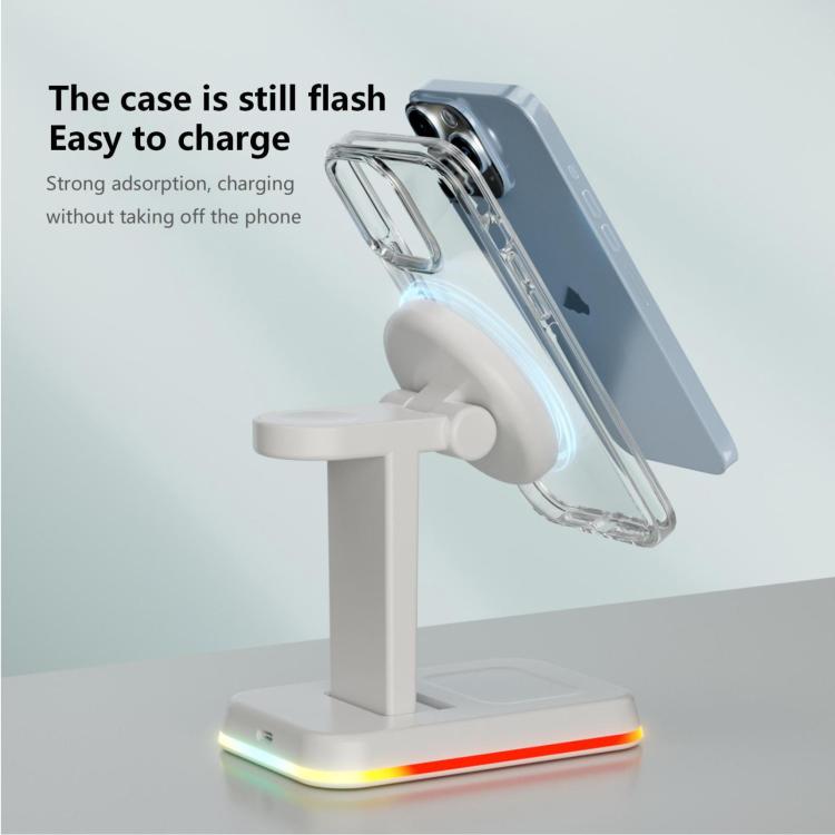 H63 15W 3 in 1 Magnetic Wireless Charger Stand