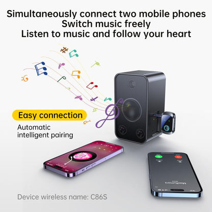 C86S Pro 2 in 1 Car Wireless Audio Adapter 3.5mm Audio Receiver Transmitter