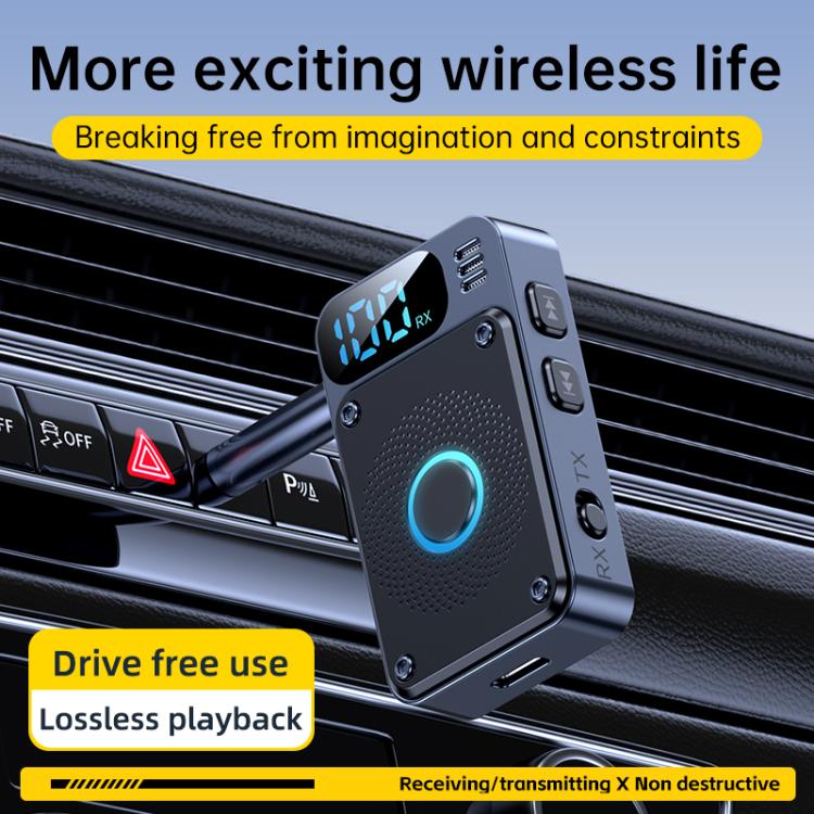 JS2 2 in 1 Car Wireless Audio Adapter 3.5mm Audio Receiver Transmitter