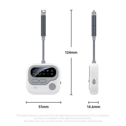 JS4 2 in 1 Car Digital Display Wireless Audio Adapter 3.5mm Audio Receiver Transmitter