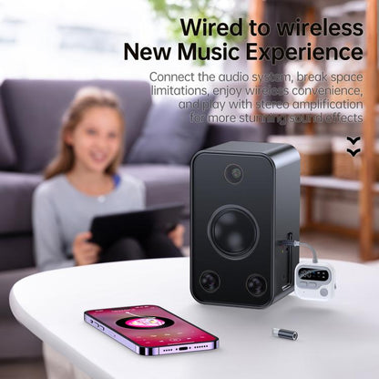 JS4 2 in 1 Car Digital Display Wireless Audio Adapter 3.5mm Audio Receiver Transmitter