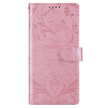 Embossed Floral Pattern Leather Phone Case