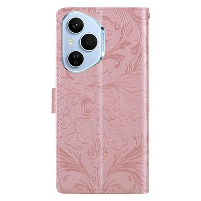 Embossed Floral Pattern Leather Phone Case
