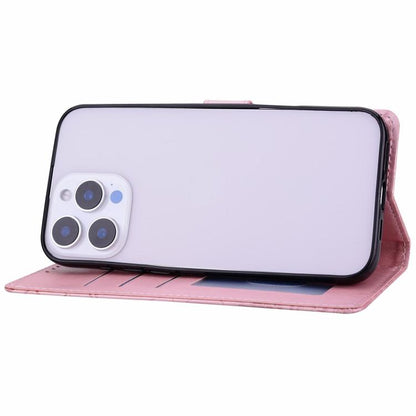 Embossed Floral Pattern Leather Phone Case