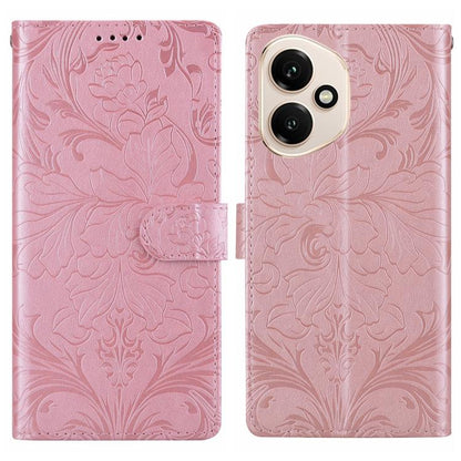 Embossed Floral Pattern Leather Phone Case