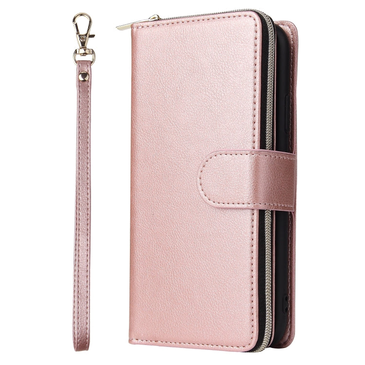 Zipper Wallet Bag Horizontal Flip PU Leather Case with Holder & 9 Card Slots & Wallet & Lanyard & Photo Frame, For iPhone 11, For iPhone 11 Pro, For iPhone 11 Pro Max, For iPhone SE 2022 / SE 2020 / 8 / 7, For iPhone 12 mini, For iPhone 12 / 12 Pro����...
