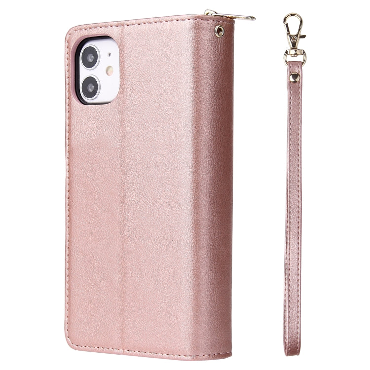 Zipper Wallet Bag Horizontal Flip PU Leather Case with Holder & 9 Card Slots & Wallet & Lanyard & Photo Frame, For iPhone 11, For iPhone 11 Pro, For iPhone 11 Pro Max, For iPhone SE 2022 / SE 2020 / 8 / 7, For iPhone 12 mini, For iPhone 12 / 12 Pro����...