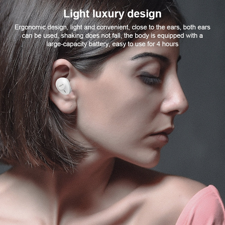 AIN MK-X18S USB Car Single Wireless Bluetooth Earphone with Charging Box, Support HD Call & Siri & Automatic Pairing, MK-X18S