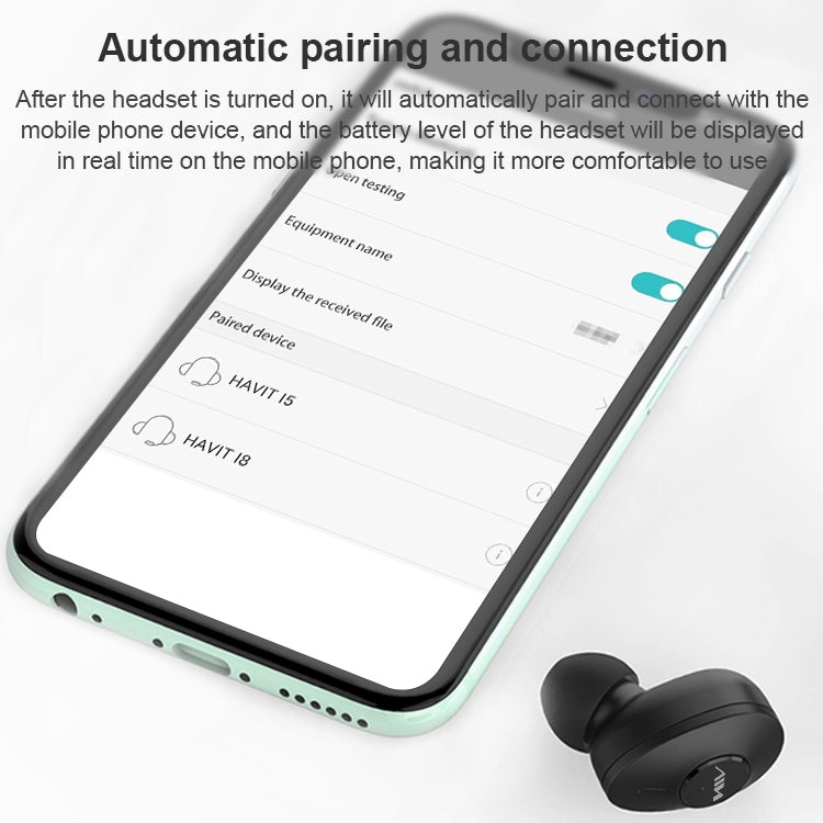 AIN MK-X18S USB Car Single Wireless Bluetooth Earphone with Charging Box, Support HD Call & Siri & Automatic Pairing, MK-X18S