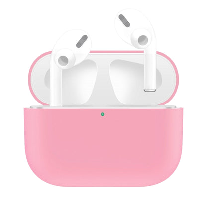 For AirPods Pro Solid Color Silicone Earphone Protective Case, Grey, Watermelon Red, Light Purple, Red, Black, White, Yellow, Pink, Green