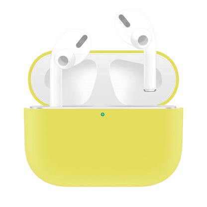 For AirPods Pro Solid Color Silicone Earphone Protective Case, Grey, Watermelon Red, Light Purple, Red, Black, White, Yellow, Pink, Green