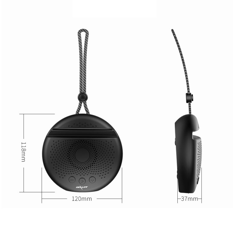 ZEALOT S24 Portable Stereo Bluetooth Speaker with Lanyard & Mobile Card Slot Holder, Supports Hands-free Call & TF Card