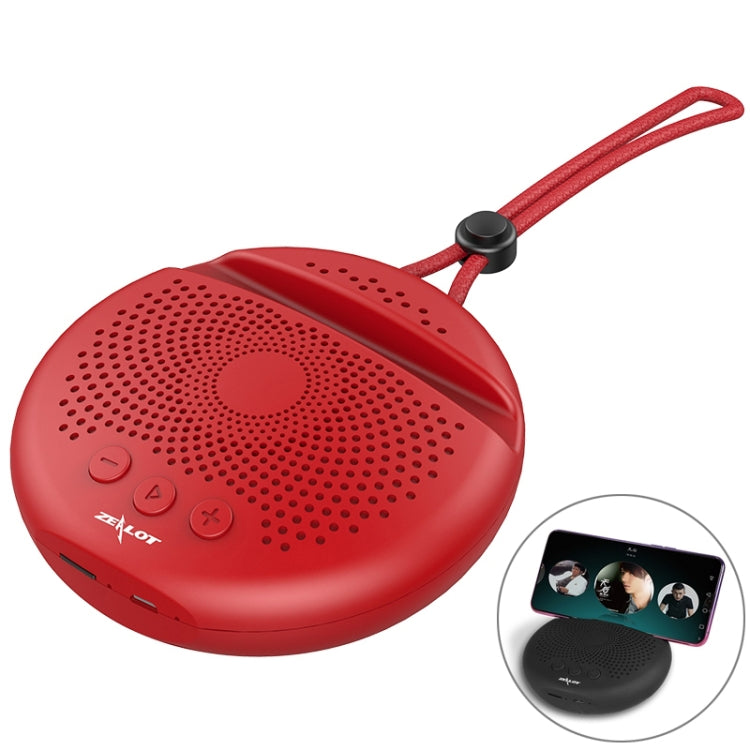 ZEALOT S24 Portable Stereo Bluetooth Speaker with Lanyard & Mobile Card Slot Holder, Supports Hands-free Call & TF Card
