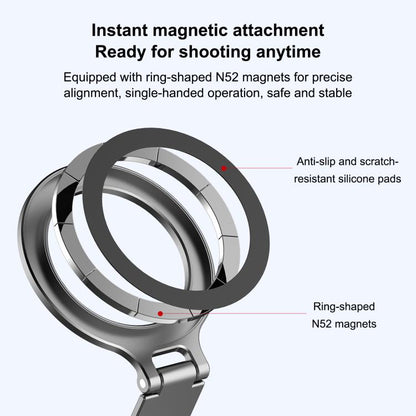 Foldable MagSafe Magnet Cold Shoe On-Camera Phone Mount