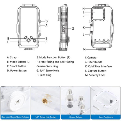 For iPhone 16 Pro PULUZ 40m/130ft Waterproof Diving Case Photo Video Taking Underwater Housing Cover