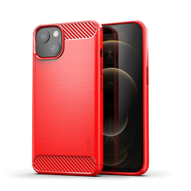 MOFI Gentleness Series Brushed Texture Carbon Fiber Soft TPU Case, For iPhone 14, For iPhone 14 Pro, For iPhone 14 Plus, For iPhone 14 Pro Max