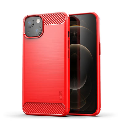 MOFI Gentleness Series Brushed Texture Carbon Fiber Soft TPU Case, For iPhone 14, For iPhone 14 Pro, For iPhone 14 Plus, For iPhone 14 Pro Max