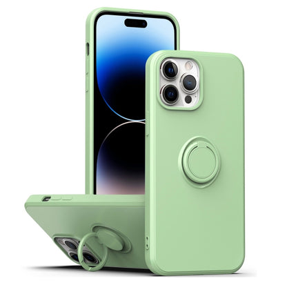 Ring Kickstand Silicone Phone Case, For iPhone 14, For iPhone 14 Pro, For iPhone 14 Pro Max