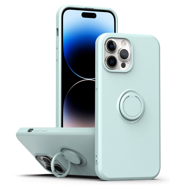 Ring Kickstand Silicone Phone Case, For iPhone 14, For iPhone 14 Pro, For iPhone 14 Pro Max