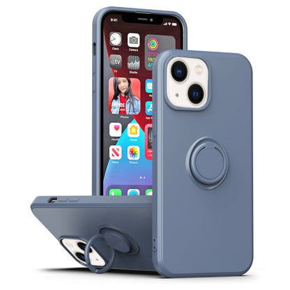 Ring Kickstand Silicone Phone Case, For iPhone 14 Plus
